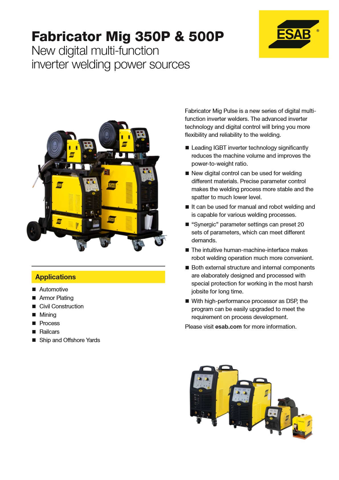 Fabricator Mig 350P & 500P